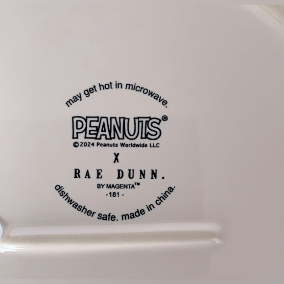 Rae Dunn X Peanuts Snoopy All Smiles Breakfast / Dessert / Salad Plate - Picture 4 of 5